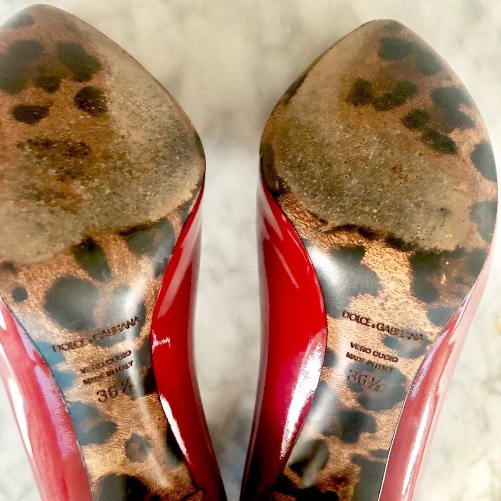 Dolce & Gabbana red patent leather heels - Picture 7 of 8